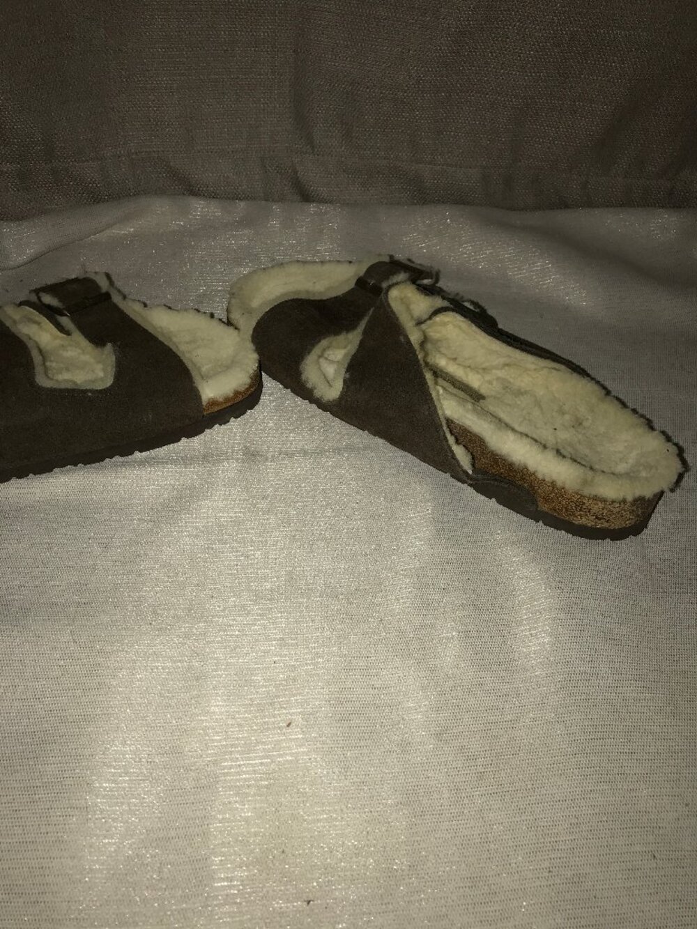 Birkenstock Arizona Shearling Suede Sandals Brown Women's 11 / EU 42 - Picture 14 of 16
